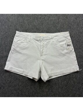 Kut From The Kloth Jane High Rise Shorts Women's Size 16 Optic White Denim NWT